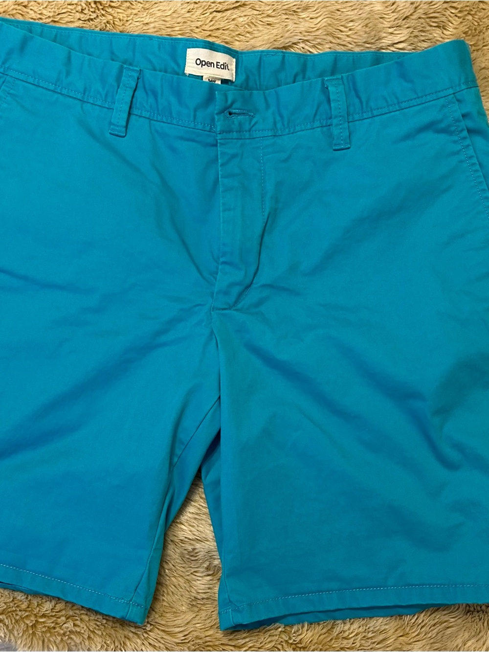 Open Edit Women's  Teal Blue Casual Shorts size 34 waist 8" inseam.
